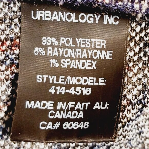 PURE essence Poncho, Denim Blue/Red/Gray, Cowl Neck, Size XL/TG, Layering Piece - Picture 10 of 10